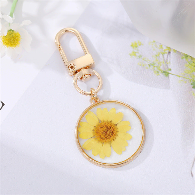 Wholesale Color Drip Oil Mushroom Feather Alloy Keychains